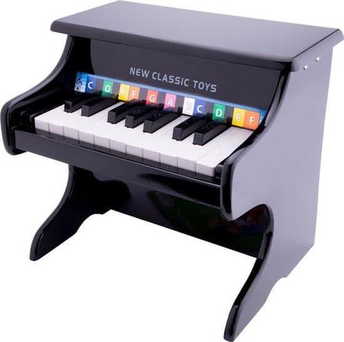 New Classic Toys Houten Speelgoed Piano - Zwart - Inclusief, Collections, Jouets, Envoi