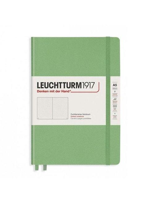 Leuchtturm notitieboek medium pastel groen dots op Overig, Diversen, Notitieboeken, Verzenden