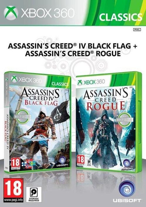 Assassins Creed IV Black Flag + Assassins Creed Rogue, Games en Spelcomputers, Games | Xbox 360, Zo goed als nieuw, Ophalen of Verzenden
