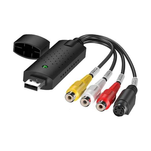 USB Video Grabber - USB-A 2.0 (m) naar Tulp(RCA)+S-Video (v), Audio, Tv en Foto, Audiokabels en Televisiekabels, Nieuw