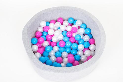 Ballenbak 90 x 40 cm - met 150 ballen - wit, blauw, roze, Enfants & Bébés, Jouets | Jouets de bébé, Enlèvement ou Envoi