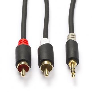 Tulp naar jack 3.5 mm kabel | Nedis | 1 meter (Stereo), Audio, Tv en Foto, Audiokabels en Televisiekabels, Verzenden