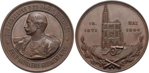 Bronze-medaille 1896 Elsaß-lothringen, Timbres & Monnaies, Pièces & Médailles, Envoi