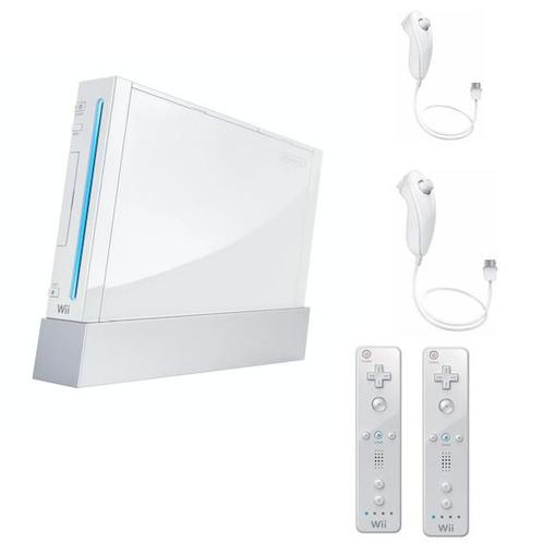 Nintendo Wii Wit + 2 Controllers (2 Player Bundel), Games en Spelcomputers, Spelcomputers | Nintendo Wii, Zo goed als nieuw, Ophalen of Verzenden