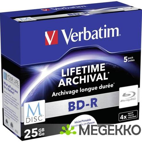 Verbatim BD-R Blu-Ray 25GB 4x 5st. Jewelcase MDISC, CD & DVD, Blu-ray, Envoi