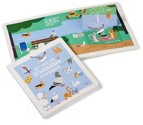 Het vrolijke stadsdieren flapjesboek 9789492901569, Livres, Livres pour enfants | 0 an et plus, Envoi
