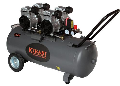 Kibani Super Stille Compressor 100 Liter – Olievrij – 8 BAR, Bricolage & Construction, Compresseurs