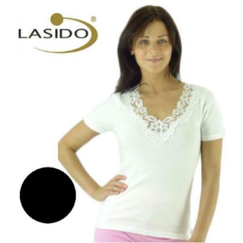 Kanten hemd Lasido dames korte mouwen | ZWART | GROOTHANDEL, Vêtements | Femmes, Blouses & Tuniques, Envoi