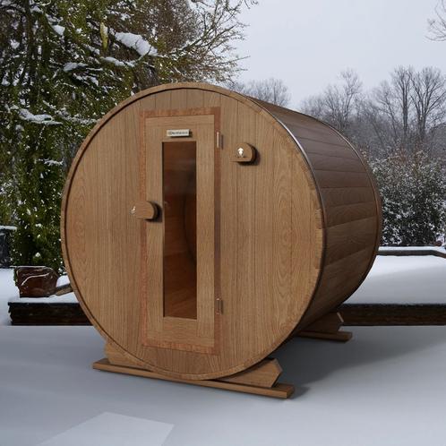 Modi Ayous Thermowood barrelsauna 240 cm, Sport en Fitness, Sauna, Fins of Traditioneel, Complete sauna, Nieuw