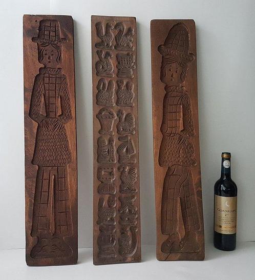 Étagère - 3 grote antieke speculaasplanken (74 cm) - Bois, Antiquités & Art, Antiquités | Ustensiles de cuisine