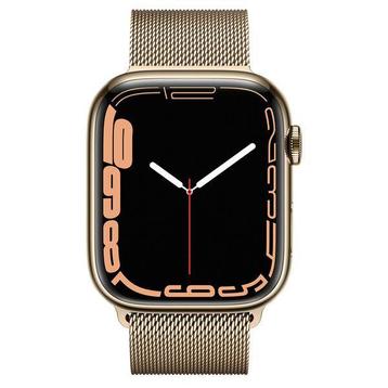 Apple Watch Series 7 45mm LTE | RVS Goud | Milanese Band