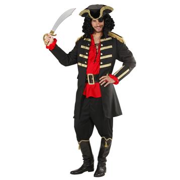 Piraat Kostuum Zwart Heren 2 delig