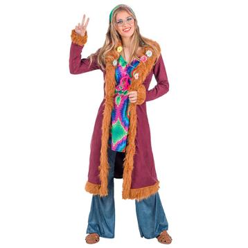 Hippie 60S Kostuum Roze Dames