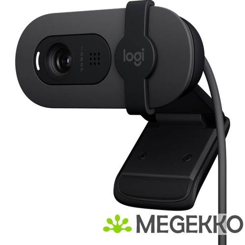 Logitech Brio 100 webcam 2 MP 1920 x 1080 Pixels USB Grafiet, Computers en Software, Webcams, Nieuw, Verzenden