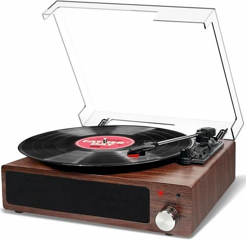 FYDEE Vinyl Platenspeler met Bluetooth en Ingebouwde Luid..., Audio, Tv en Foto, Platenspelers, Nieuw, Verzenden