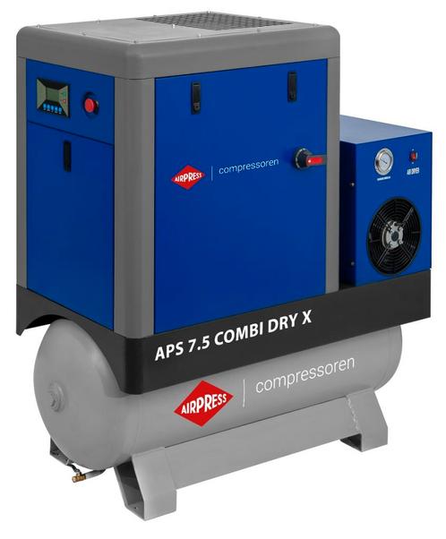 Schroefcompressor APS 7.5 Combi Dry X 10 bar 7.5 pk/5.5 kW, Doe-het-zelf en Bouw, Compressors, Verzenden