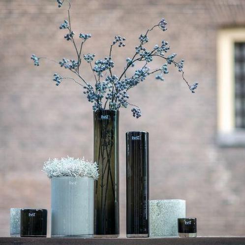 Cilinder Vaas | Grijs | H40xD9 cm, Maison & Meubles, Accessoires pour la Maison | Vases, Envoi