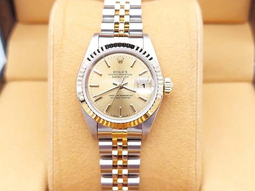 Rolex Lady-Datejust Ref. 69173 Year 1998 (Box & Papers), Handtassen en Accessoires, Horloges | Dames, Goud, Zo goed als nieuw
