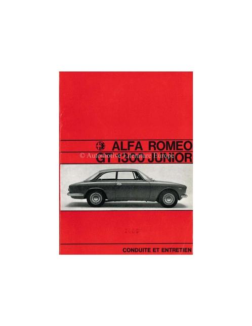 1970 ALFA ROMEO GT JUNIOR 1300 INSTRUCTIEBOEKJE FRANS, Auto diversen, Handleidingen en Instructieboekjes