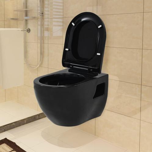 AANBIEDING Moderne Hangtoilet Zwart en Wit Toiletpot Toilet, Maison & Meubles, Salle de bain | Meubles de Salle de bain, Envoi