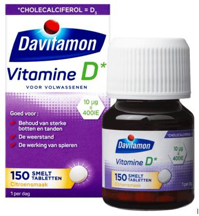 Davitamon Vitamine D Volwassenen Smelttablet 150 tabletten, Bijoux, Sacs & Beauté, Beauté | Soins du corps, Envoi