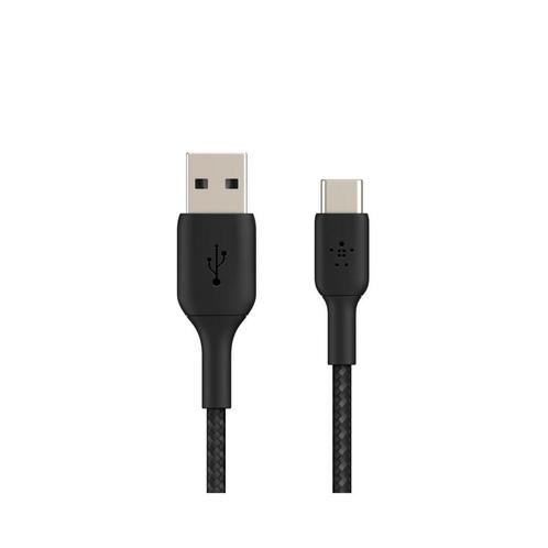 Belkin boost charge USB-A naar USB-C gevlochten kabel 2meter, Telecommunicatie, Mobiele telefoons | Telefoon-opladers, Nieuw, Ophalen of Verzenden