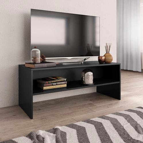 vidaXL Tv-meubel 100x40x40 cm bewerkt hout zwart, Huis en Inrichting, Kasten |Televisiemeubels, Nieuw, Verzenden