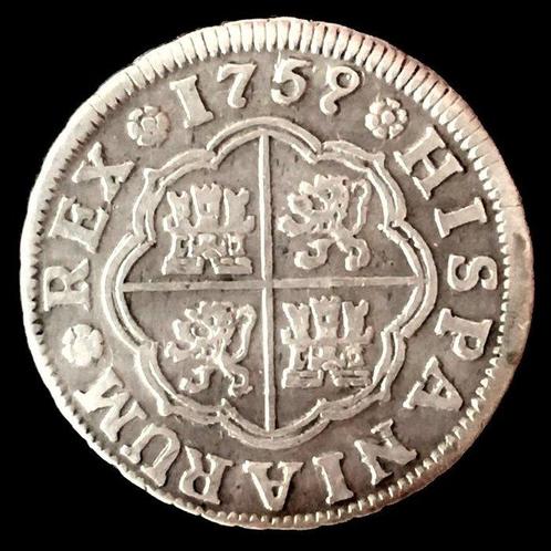 Spanje. Fernando VI (1746-1759). Real - 1759 JV - Sevilla -, Timbres & Monnaies, Monnaies | Europe | Monnaies non-euro