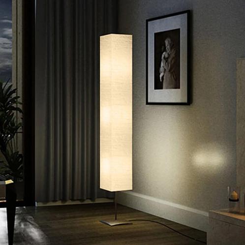 vidaXL Vloerlamp met stalen standaard 170 cm beige, Maison & Meubles, Lampes | Autre, Envoi