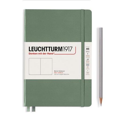 Leuchtturm1917 A5 Medium Notitieboek blanco Olive op Overig, Diversen, Notitieboeken, Verzenden