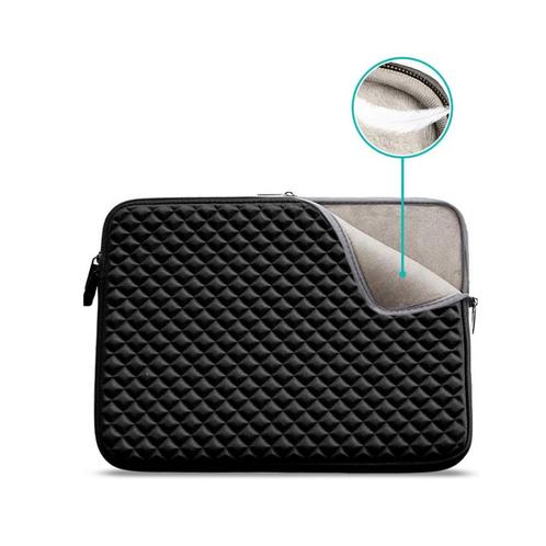 Laptop Sleeve 13 inch diamant look zwart, Informatique & Logiciels, Sacoches d'ordinateur portable, Enlèvement ou Envoi
