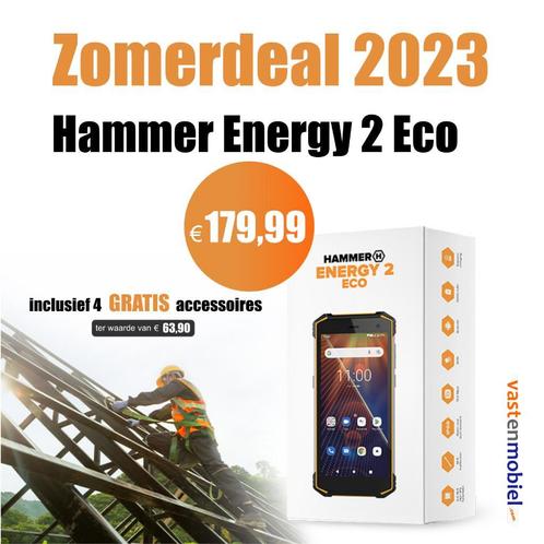 Hammer Energy 2 eco 4G bouwtelefoon | Zomerdeal!, Télécoms, Téléphonie mobile | Marques Autre, Envoi