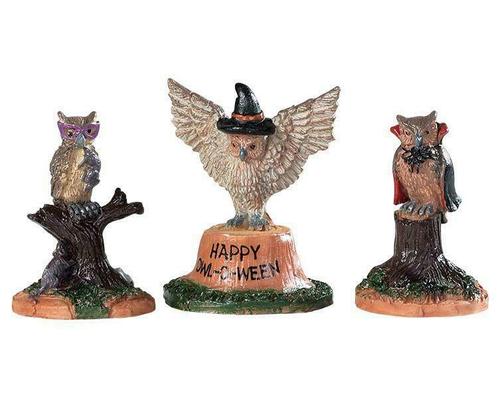 Lemax - Happy Owl-o-ween -  Set Of 3, Divers, Noël, Neuf, Envoi