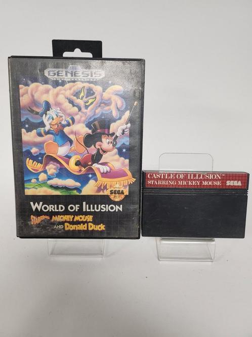 World of Illusion Mickey Mouse & Donald Duck Sega Genesis, Consoles de jeu & Jeux vidéo, Jeux | Sega, Enlèvement ou Envoi