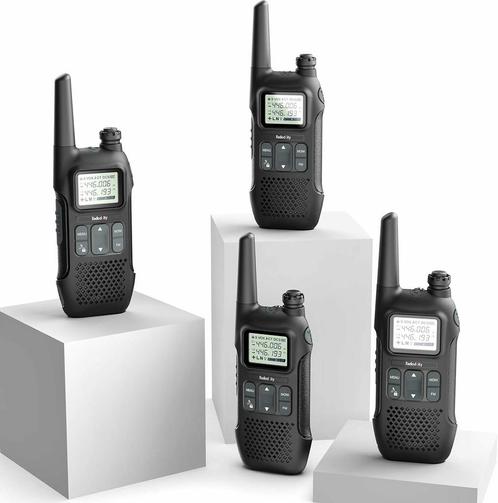 Radioddity PR-T1 PMR446 Walkie Talkie Set met LC-Display,..., Telecommunicatie, Portofoons en Walkie-talkies, Nieuw, Verzenden