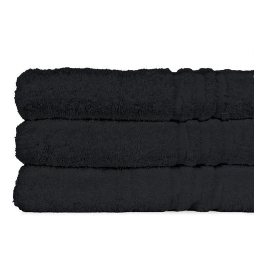 Handdoek Zwart 50x100cm 100% Katoen 500 GSM - Treb TT, Huis en Inrichting, Keuken | Textiel, Theedoek of Handdoek, Overige kleuren