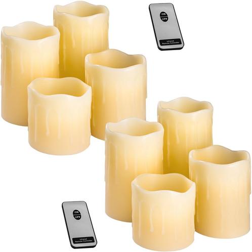 2 sets 4 led kaarsen met afstandsbediening - wit, Maison & Meubles, Accessoires pour la Maison | Bougeoirs & Bougies, Envoi