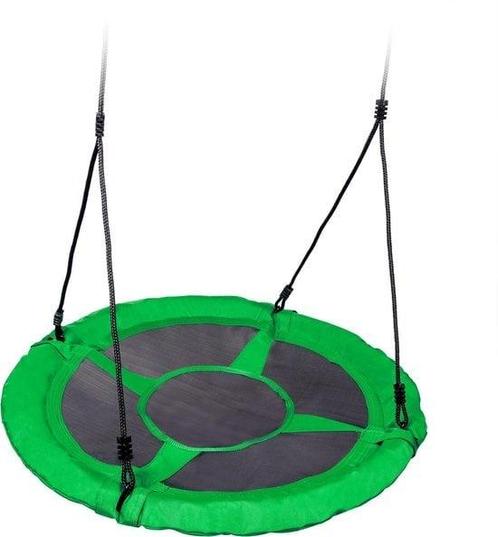 Nestschommel - 95 cm diameter - groen - met touwen, Enfants & Bébés, Jouets | Extérieur | Aires de jeux, Enlèvement ou Envoi