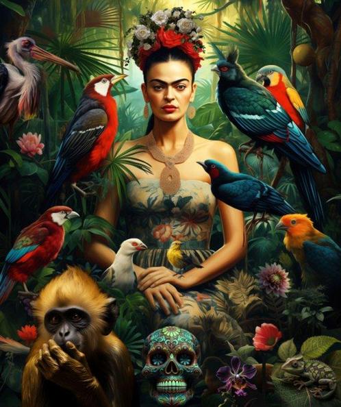 Volker Rossenbach - Die magische Welt der Frida, Antiquités & Art, Art | Peinture | Moderne