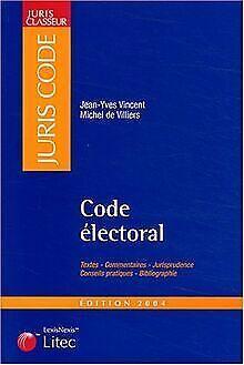Juris classeur, édition 2004 : Code électoral (anci...  Book, Livres, Livres Autre, Envoi