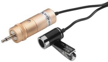 Monacor Dasspeld Microfoon - 3.5mm - 4.00 m - Zwart