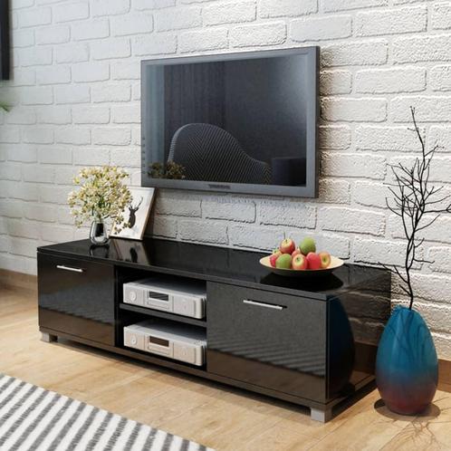 vidaXL Tv-meubel 120x40,5x35 cm hoogglans zwart, Maison & Meubles, Armoires | Mobilier de télévision, Envoi