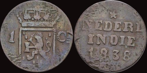Nederlands India 1 cent 1838 koper, Timbres & Monnaies, Monnaies | Amérique, Envoi