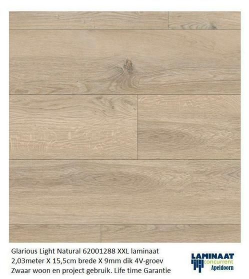 Berry Alloc Glorious Laminaat Light Natural 62001288 9mm dik, Maison & Meubles, Ameublement | Revêtements de sol