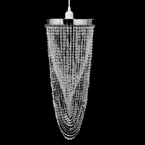 vidaXL Kroonluchter met kristallen 22 x 58 cm, Maison & Meubles, Lampes | Lustres, Envoi