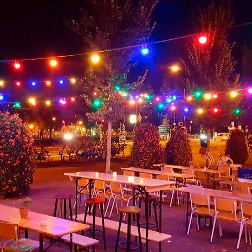 Feestverlichting voor buiten Patio Lichtsnoer kleur 20m met, Jardin & Terrasse, Éclairage extérieur, Envoi