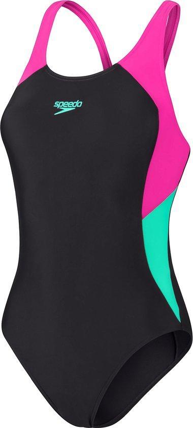 Speedo Colourblock Splice Muscleback Zwart/Paars Dames Sp..., Vêtements | Femmes, Sous-vêtements & Lingerie, Envoi