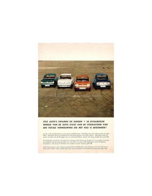 1968 NSU PROGRAMMA BROCHURE NEDERLANDS, Livres, Autos | Brochures & Magazines