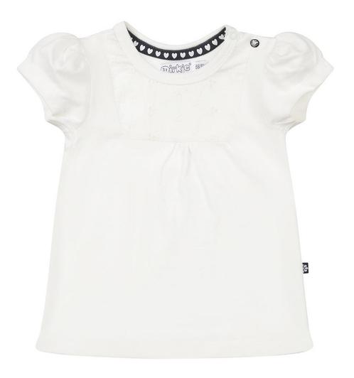 Dirkje - T-shirt met pofmouwen Wit, Kinderen en Baby's, Kinderkleding | Maat 104, Meisje, Nieuw, Shirt of Longsleeve, Ophalen of Verzenden