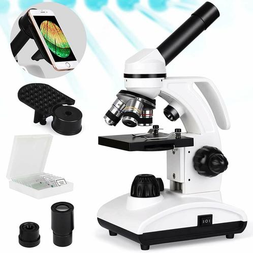 Kindermicroscoop 40X-1000X met LED-verlichting en objectg..., TV, Hi-fi & Vidéo, Matériel d'optique | Microscopes, Envoi
